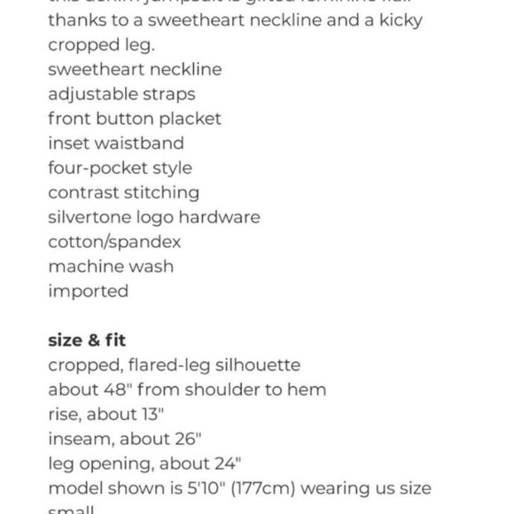 7 for all mankind Corset Whitney Denim Playsuit NWT $289 - Picture 5 of 5